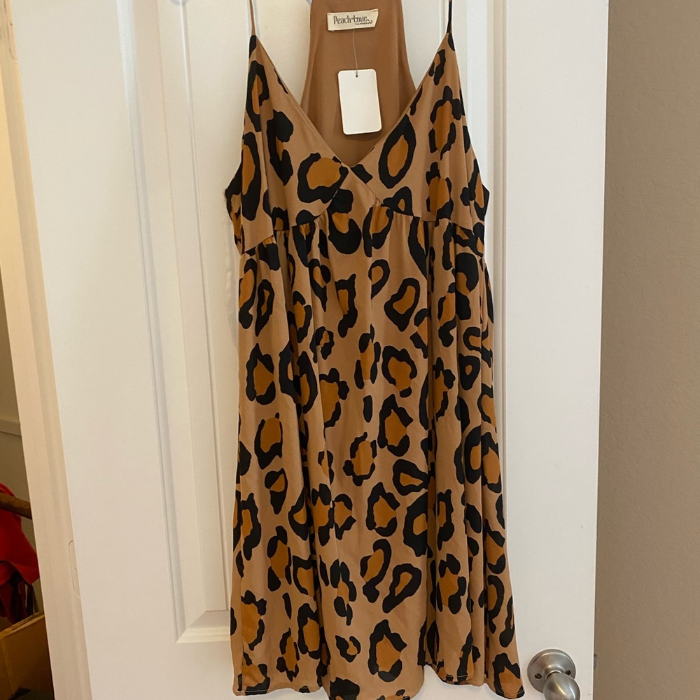 Cheetah/ leopard sun dress size large